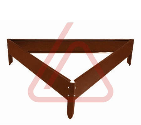 Клумба треугольная цветной полимер